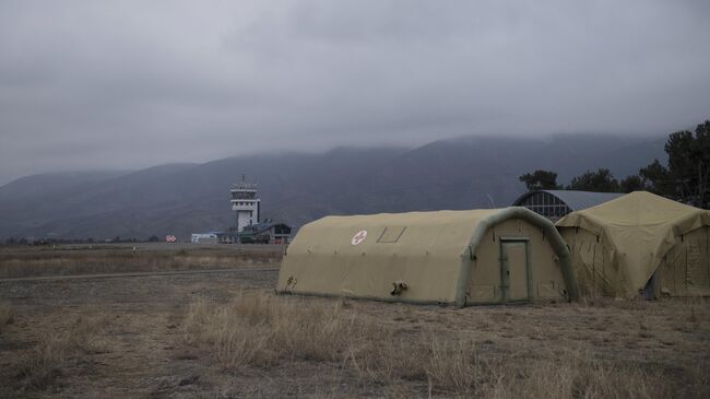 Госпиталь Министерства обороны России, развернутый на территории аэропорта в Степанакерте