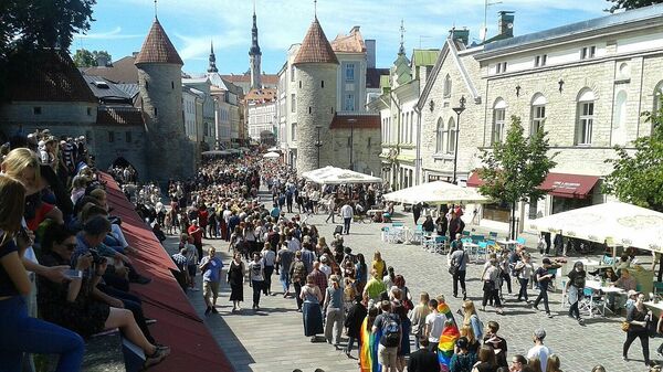 Участники прайд-марша в Таллинне. Архивное фото