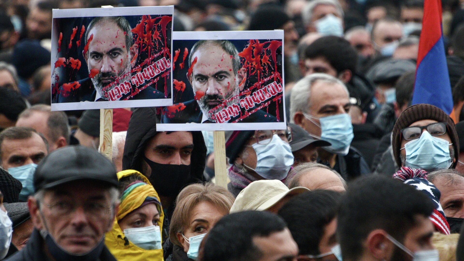 Митинг оппозиции с требованием отставки премьер-министра Армении - РИА Новости, 1920, 05.12.2020