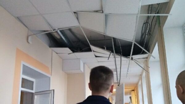Обрушение потолка в школе №11 в Орехово-Зуеве Московской области