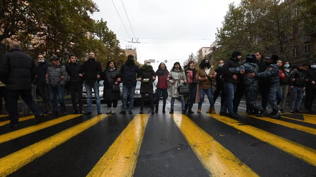 Акция протеста оппозиции в Ереване