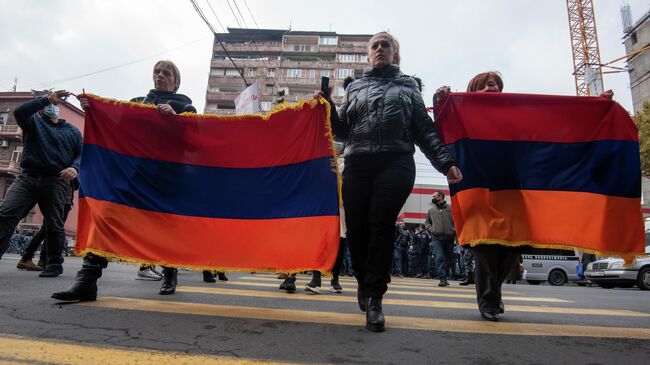 Акция протеста оппозиции в Ереване