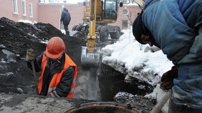 Прорыв трубы в Санкт-Петербурге