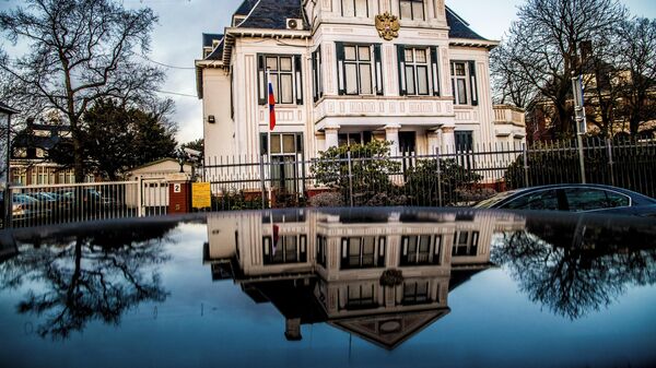 Вид на здание посольства РФ в Гааге