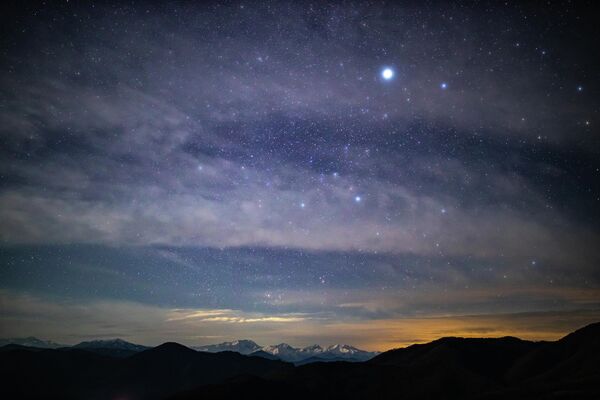Звездное небо в Кавказском государственном природном биосферном заповеднике в Адыгее