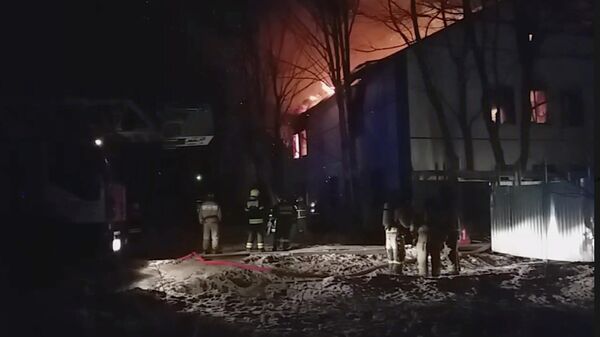Пожар в здании научного центра биомедицинских технологий ФМБА России в Красногорске