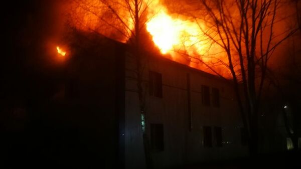 Пожар в здании научного центра биомедицинских технологий ФМБА России в Красногорске