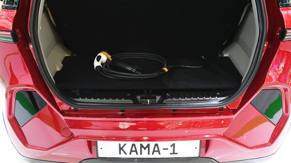 Багажник электромобиля Кама-1, представленного на выставке ВУЗПРОМЭКСПО 2020 в Москве