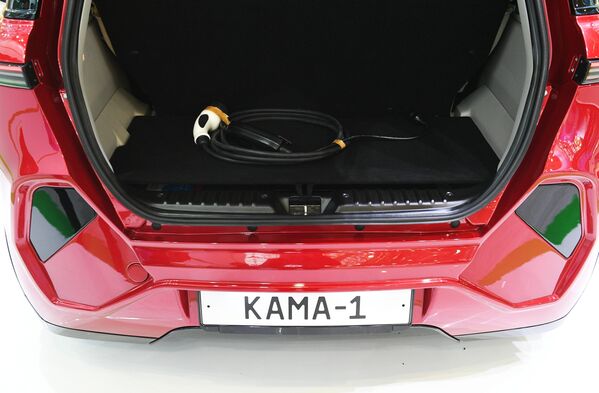 Багажник электромобиля Кама-1, представленного на выставке ВУЗПРОМЭКСПО 2020 в Москве