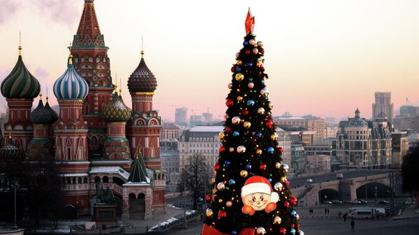 Новогодняя елка на Красной площади в Москве
