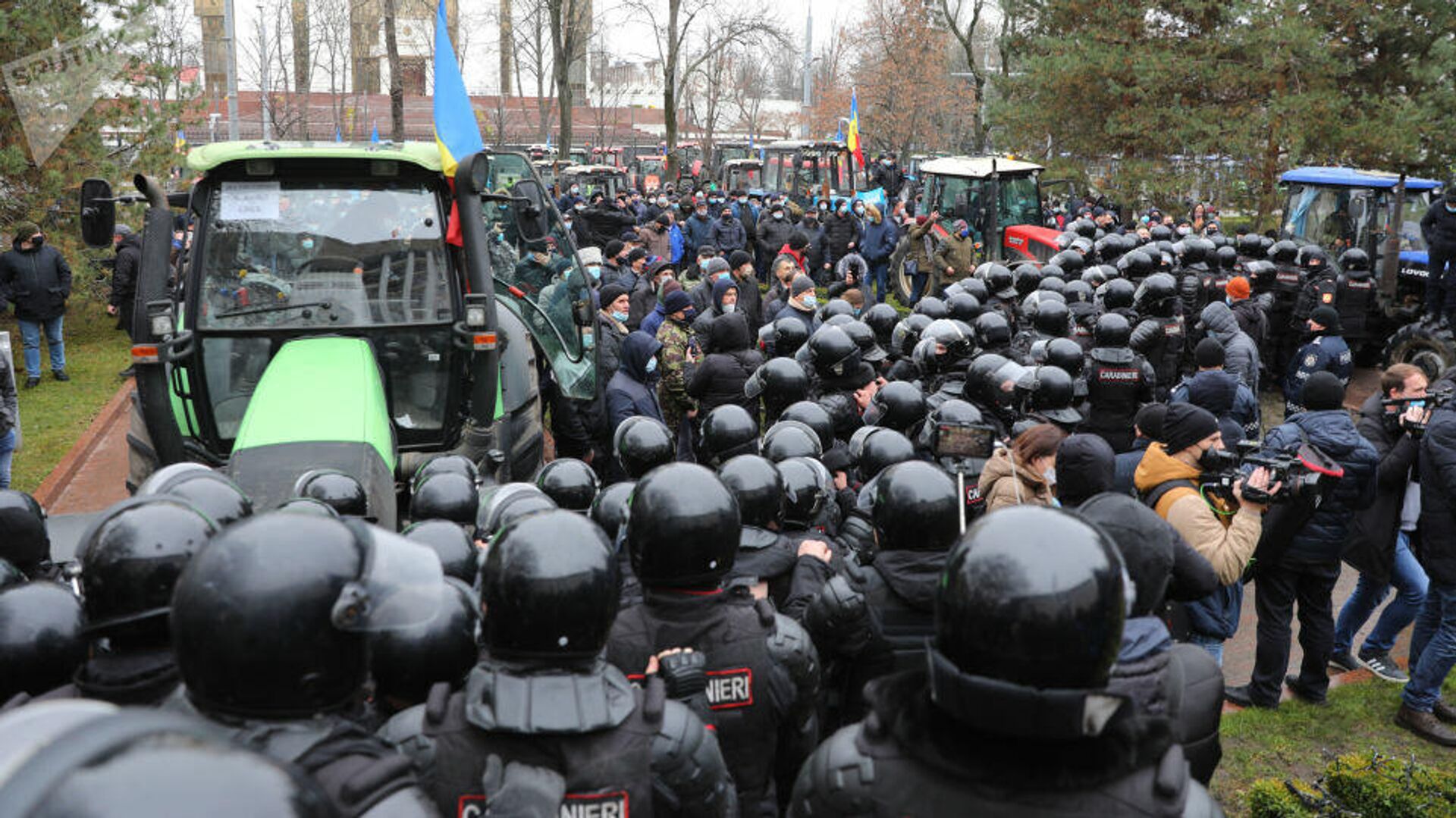 Акция протеста фермеров в Кишиневе. 16 декабря 2020 - РИА Новости, 1920, 16.12.2020