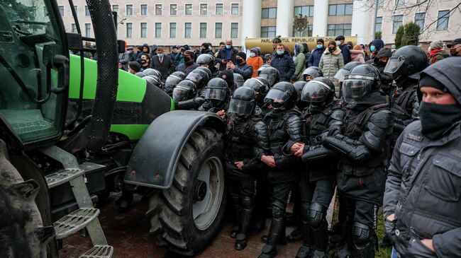 Акция протеста фермеров в Кишиневе