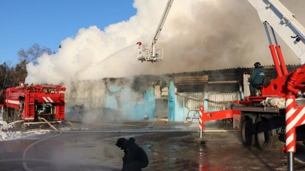 Пожар в здании международного терминала аэропорта Благовещенска