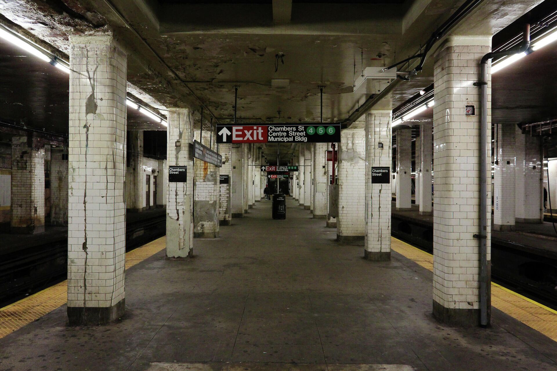 Станция метро Чеймберс-стрит в Нью-Йорке, США - РИА Новости, 1920, 17.12.2020