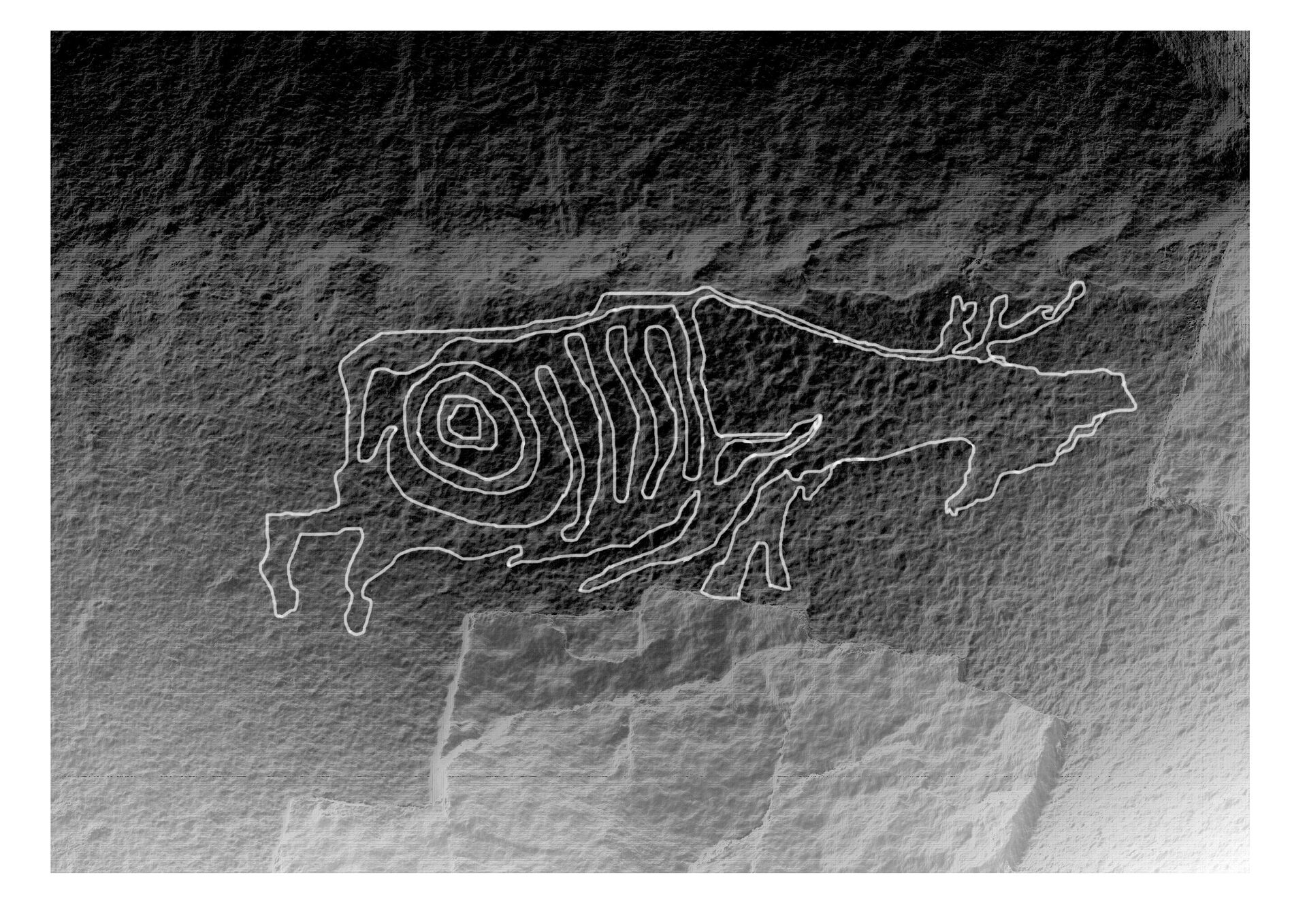 Изображение лося, выявленное в декабре 2020 среди петроглифов на реке Кия в Хабаровском крае - РИА Новости, 1920, 21.12.2020