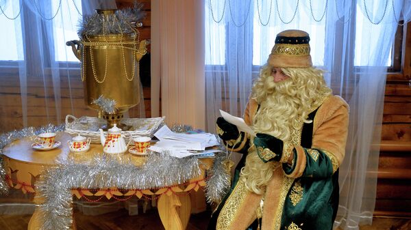 Зимний волшебник Кыш Бабай в своей резиденции в селе Яна Кырлай Арского района Республики Татарстан