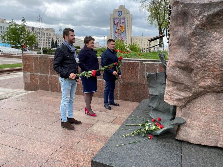 Людмила Макарина-Кибак, Александр Лукьянов и Антон Павельев в Минске