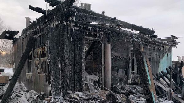 Пожар в частном доме по улице Новой города Тобольска