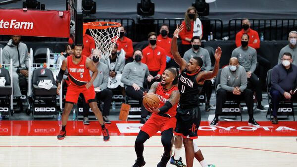 Игровой момент матча НБА Портленд - Хьюстон