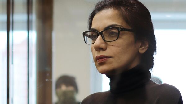 Карина Цуркан  в зале Московского городского суда во время оглашения приговора