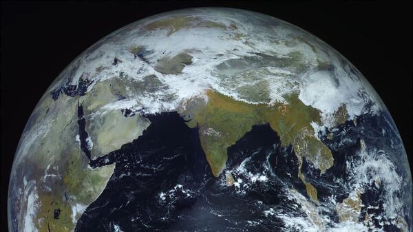 Фотография Земли, сделанная космическим аппаратом Электро-Л