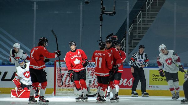 Молодежная сборная Канады на чемпионате мира по хоккею
