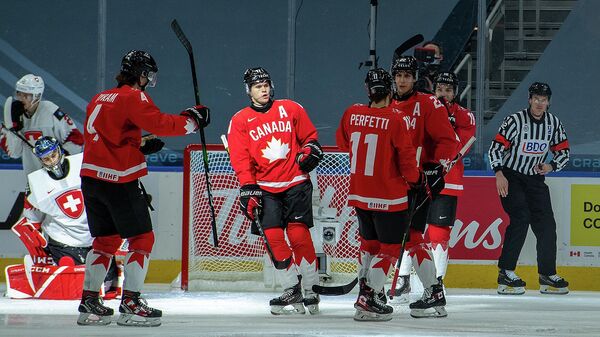 Молодежная сборная Канады на чемпионате мира по хоккею