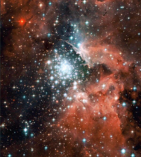 Туманность NGC 3603 в спиральном рукаве Киля нашей Галактики
