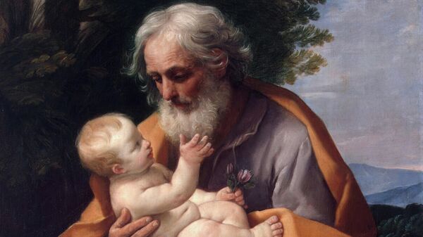 Картина Гвидо Рени Святой Иосиф с младенцем Иисусом. 1620-е гг.