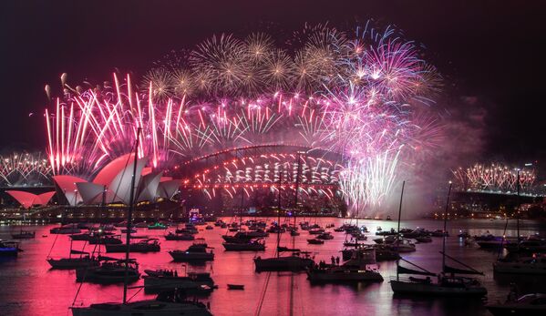 Празднование Нового года в Сиднее, Австралия