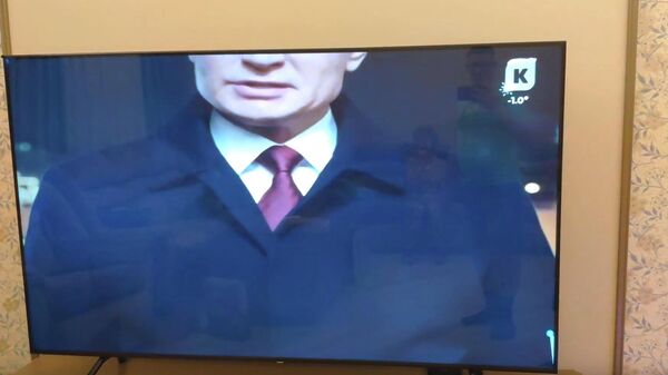 Скриншот видео новогоднего обращения Владимира Путина
