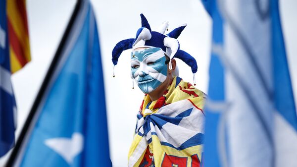 Марш за независимость Шотландии в Эдинбурге, архивное фото