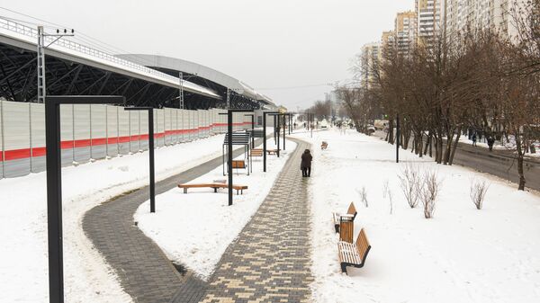 Благоустройство территории возле станций метро и МЦД Славянский бульвар 