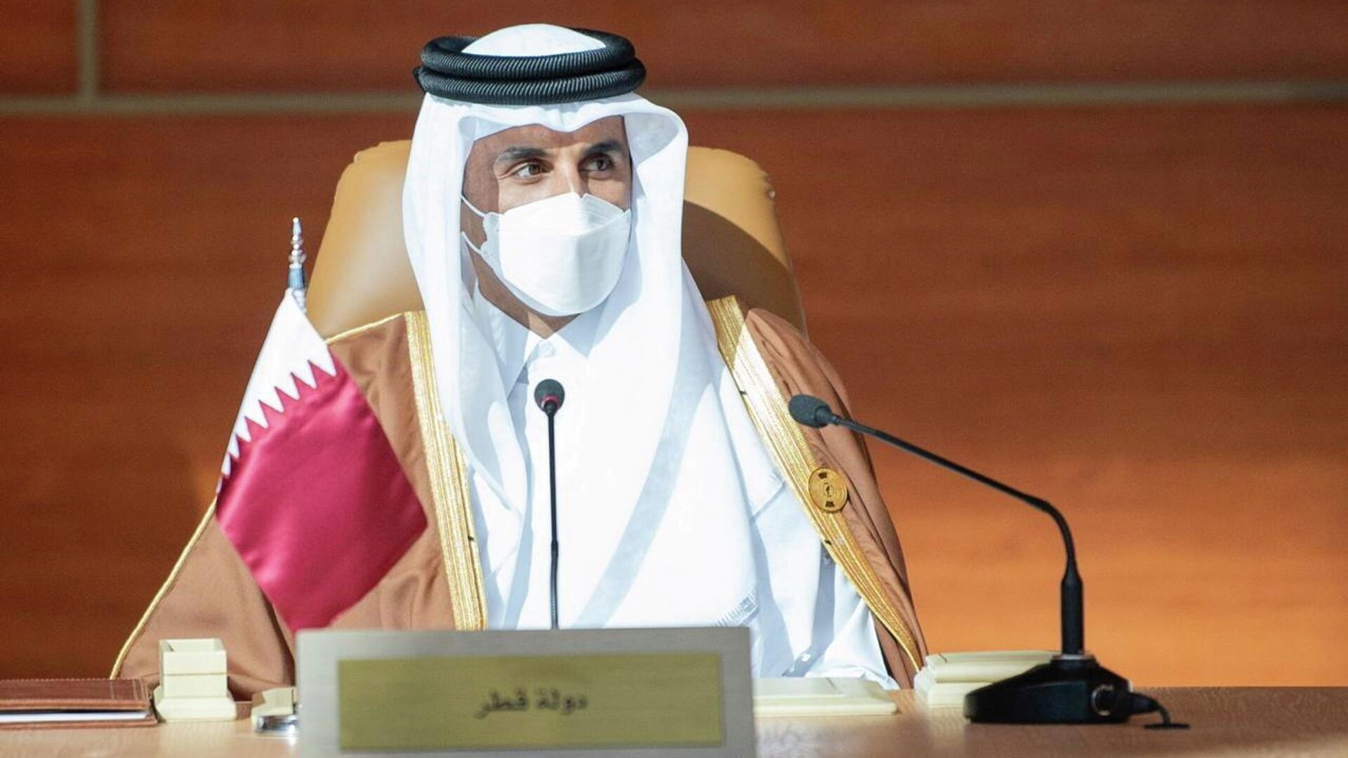 4-й эмир Катара Тамим бин Хамад Аль Тани на 41-м саммите Совета сотрудничества арабских государств Персидского залива в Саудовской Аравии - РИА Новости, 1920, 05.01.2021