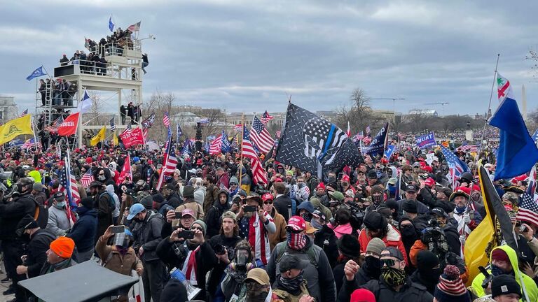 Акция протеста сторонников Д. Трампа в Вашингтоне