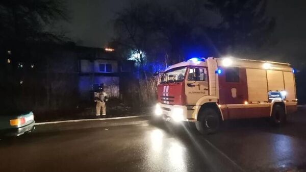 Пожар на Тамбовской улице в Калининграде