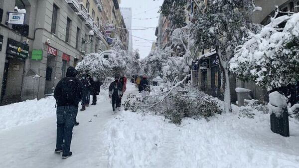 Снегопад в Мадриде