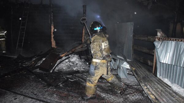 Ликвидация пожара в частном доме в поселке Боровский Тюменского района