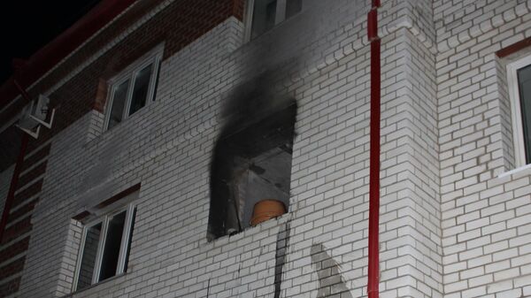Пожар в трехэтажном жилом доме в Благовещенске, Амурская область