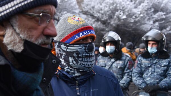 Акция протеста против премьер-министра Никола Пашиняна в Ереване, Армения