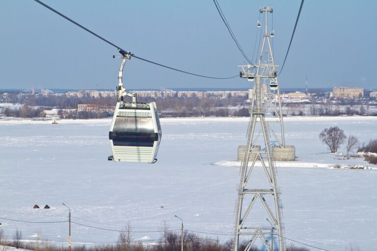 Запуск в эксплуатацию канатной дороги Нижний Новгород - Бор