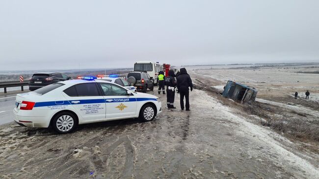 Место ДТП в Ростовской области