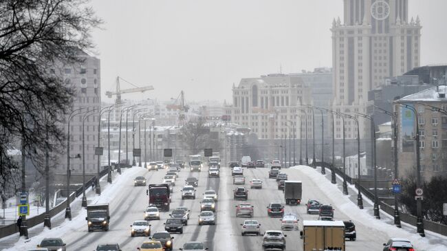 Снегопад в Москве