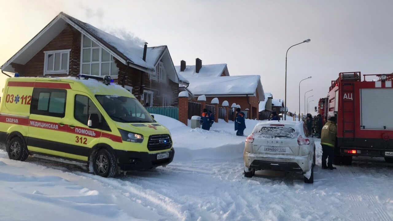  Пожар в коттеджном поселке в Верхнеуслонском районе Татарстана - РИА Новости, 1920, 17.01.2021