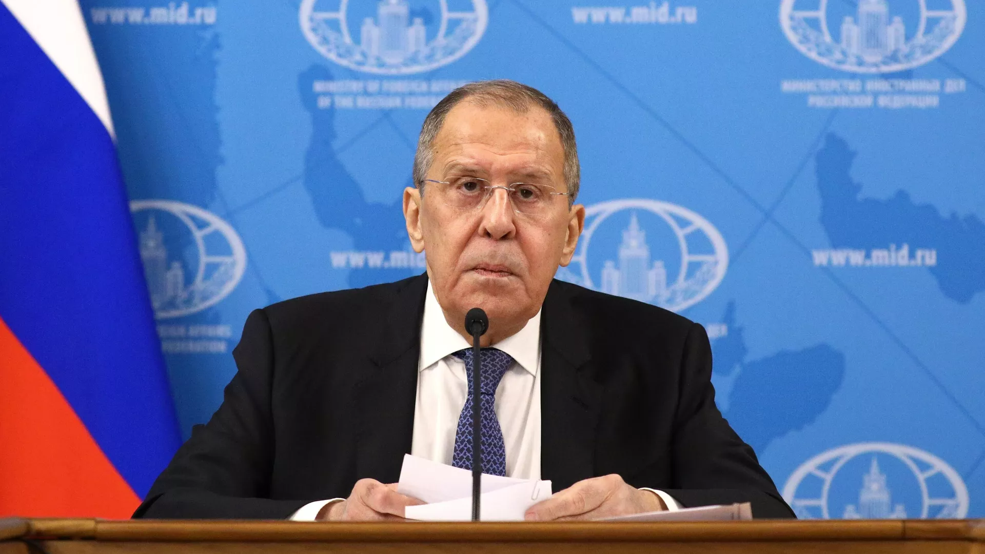 Министр иностранных дел РФ Сергей Лавров во время пресс-конференции по итогам деятельности российской дипломатии в 2020 году - РИА Новости, 1920, 26.01.2021