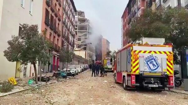 Взрыв в Мадриде. Кадр видео
