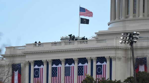Здание Капитолия в Вашингтоне перед началом инаугурации избранного президента США Джл Байдена