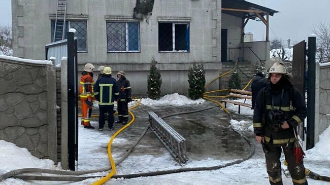 Пожар в доме престарелых в Харькове