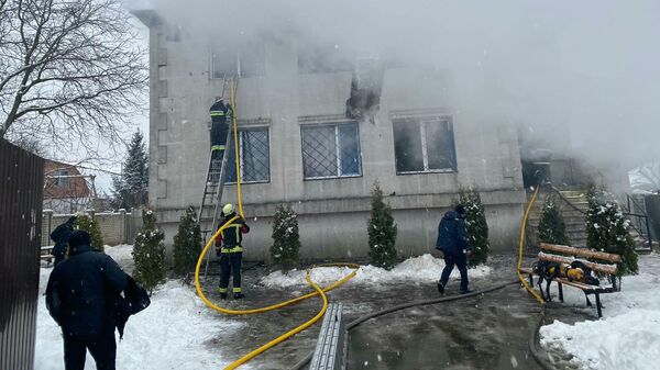Пожар в доме престарелых в Харькове