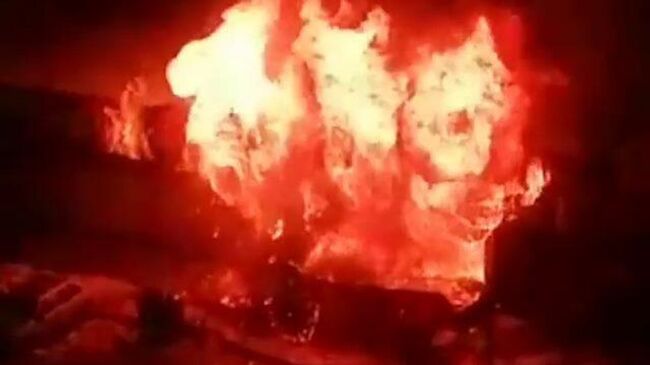 Взрыв и пожар на цветочном рынке в Краснодаре 
